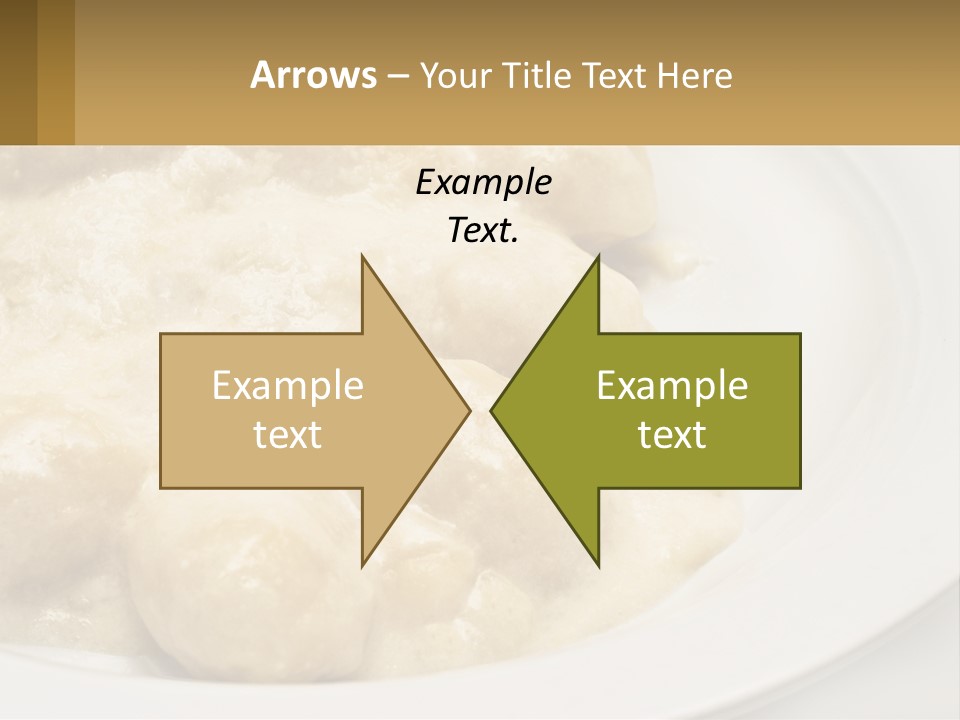 A White Plate Topped With Food Covered In Sauce PowerPoint Template