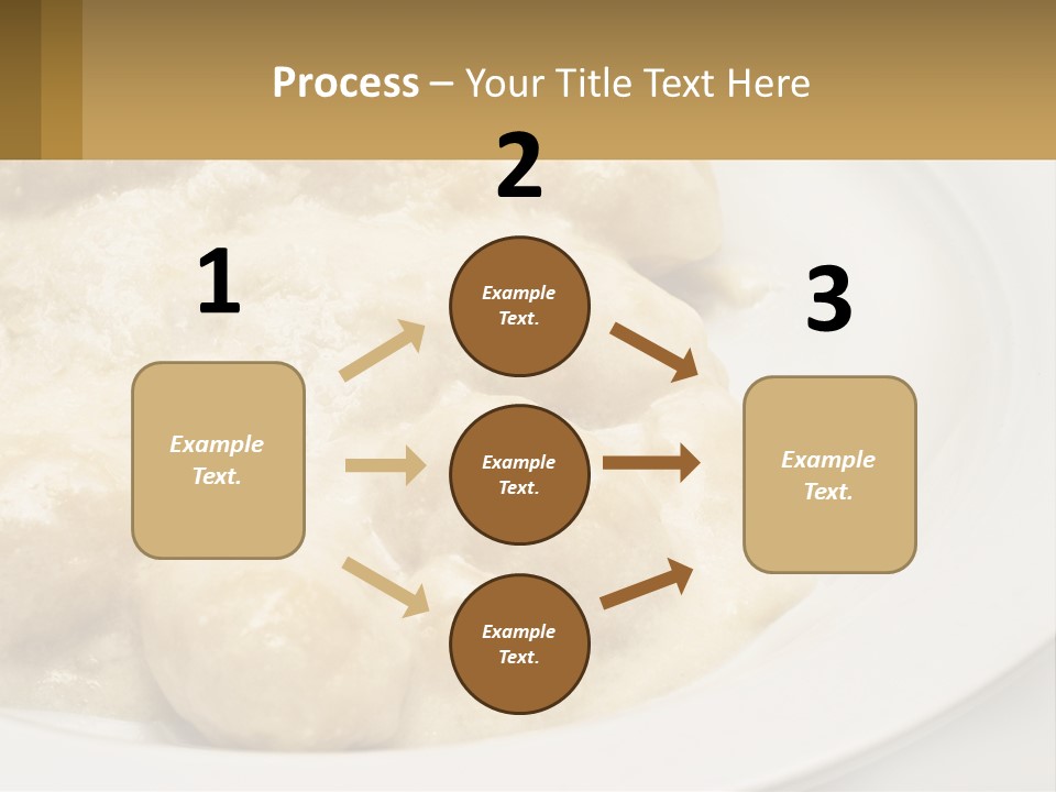 A White Plate Topped With Food Covered In Sauce PowerPoint Template