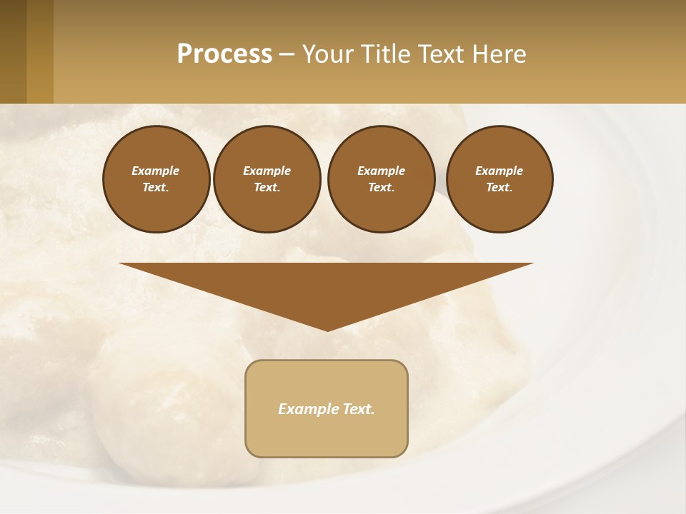 A White Plate Topped With Food Covered In Sauce PowerPoint Template