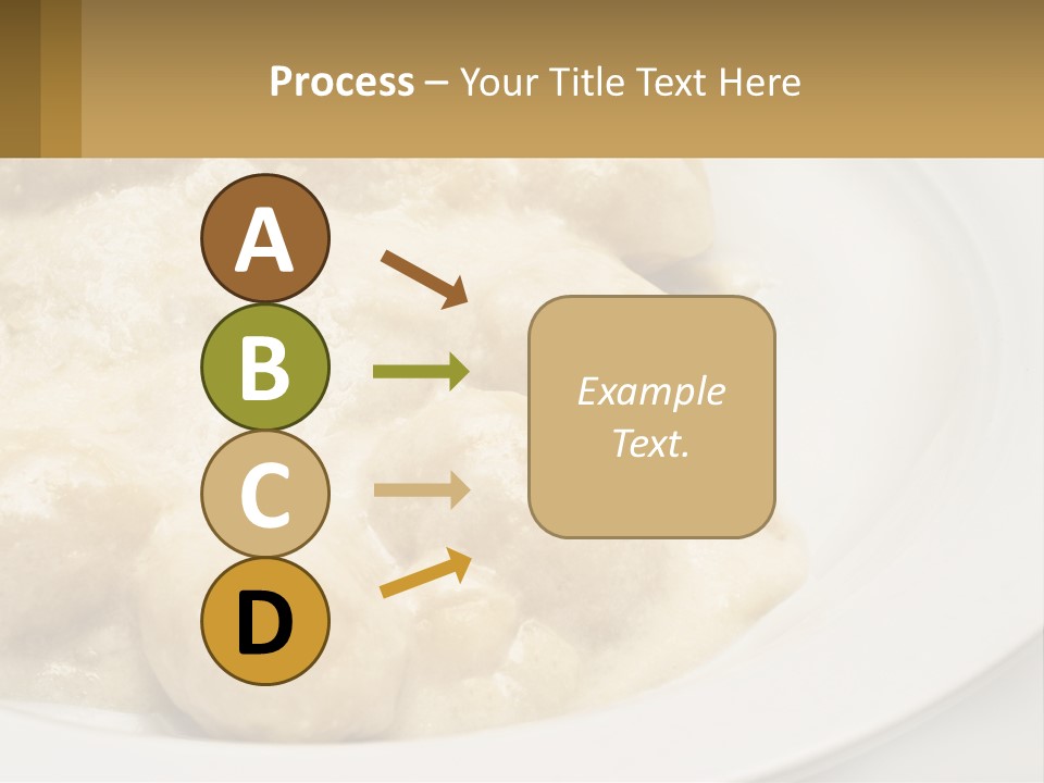 A White Plate Topped With Food Covered In Sauce PowerPoint Template