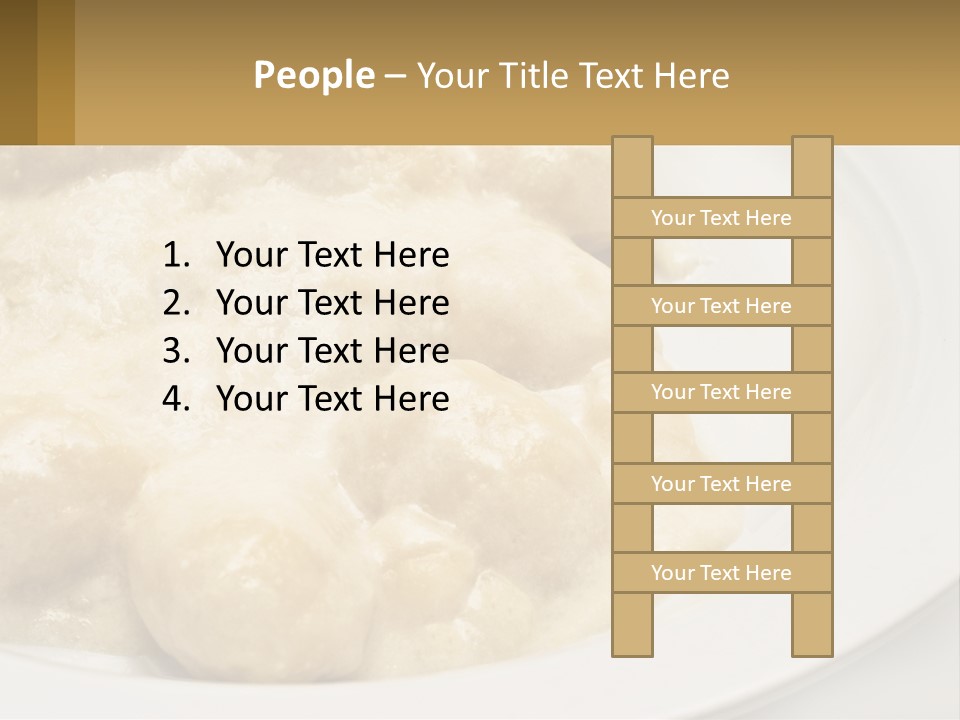 A White Plate Topped With Food Covered In Sauce PowerPoint Template