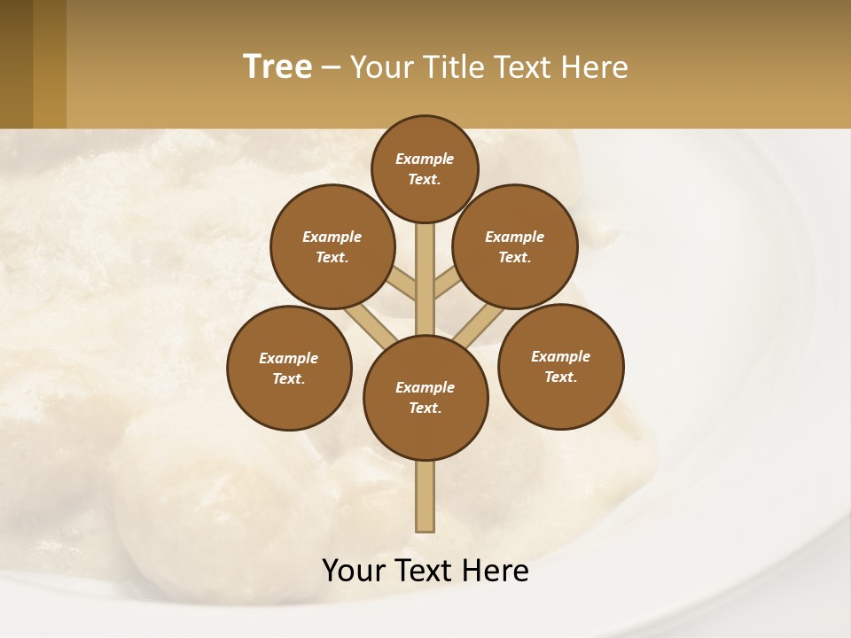 A White Plate Topped With Food Covered In Sauce PowerPoint Template