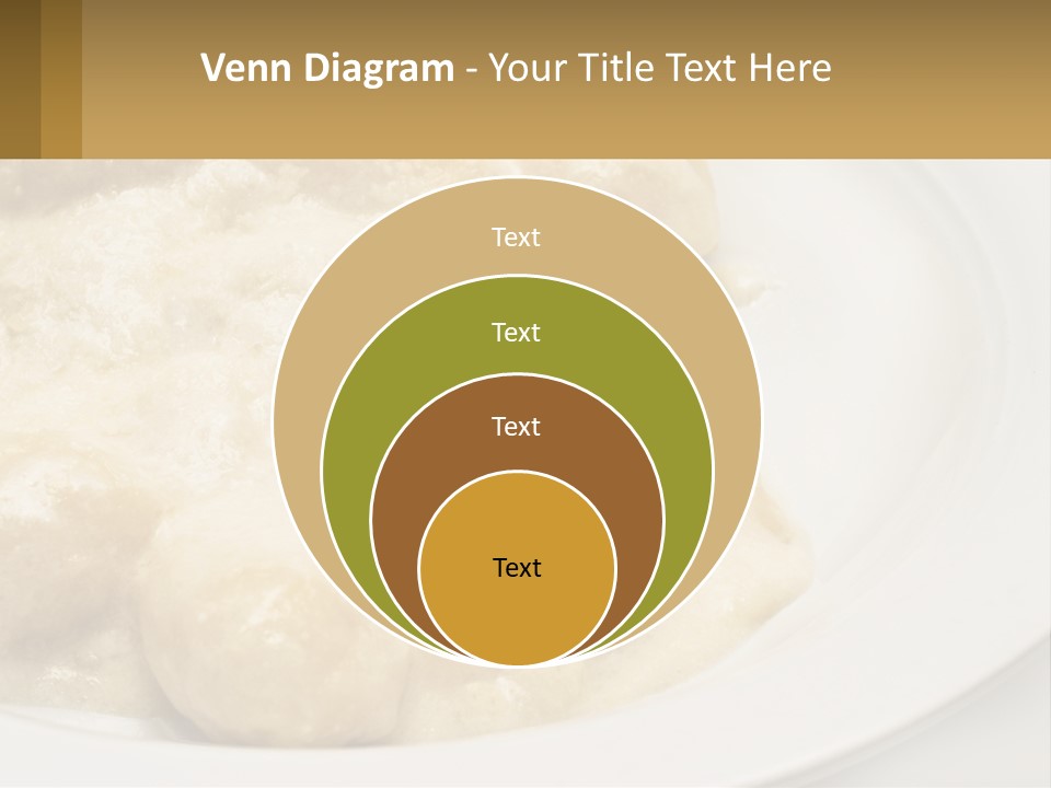 A White Plate Topped With Food Covered In Sauce PowerPoint Template