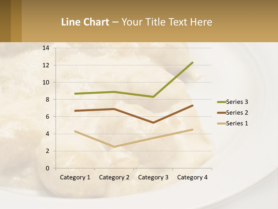 A White Plate Topped With Food Covered In Sauce PowerPoint Template