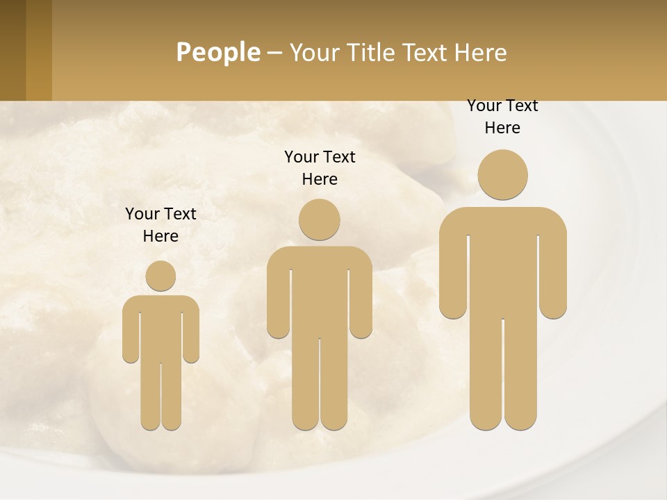 A White Plate Topped With Food Covered In Sauce PowerPoint Template