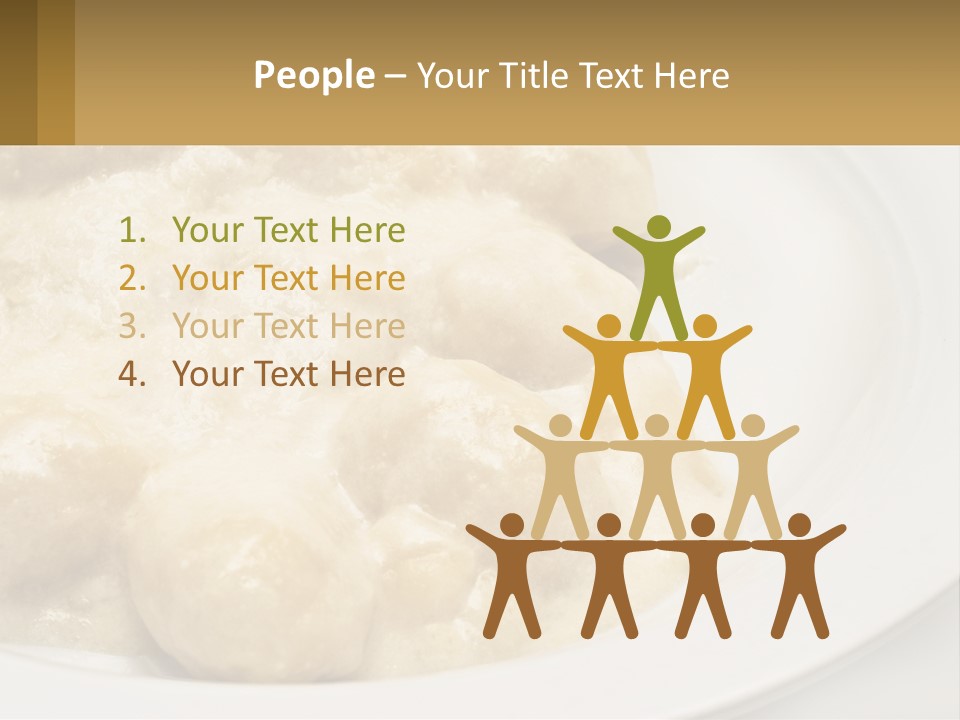 A White Plate Topped With Food Covered In Sauce PowerPoint Template