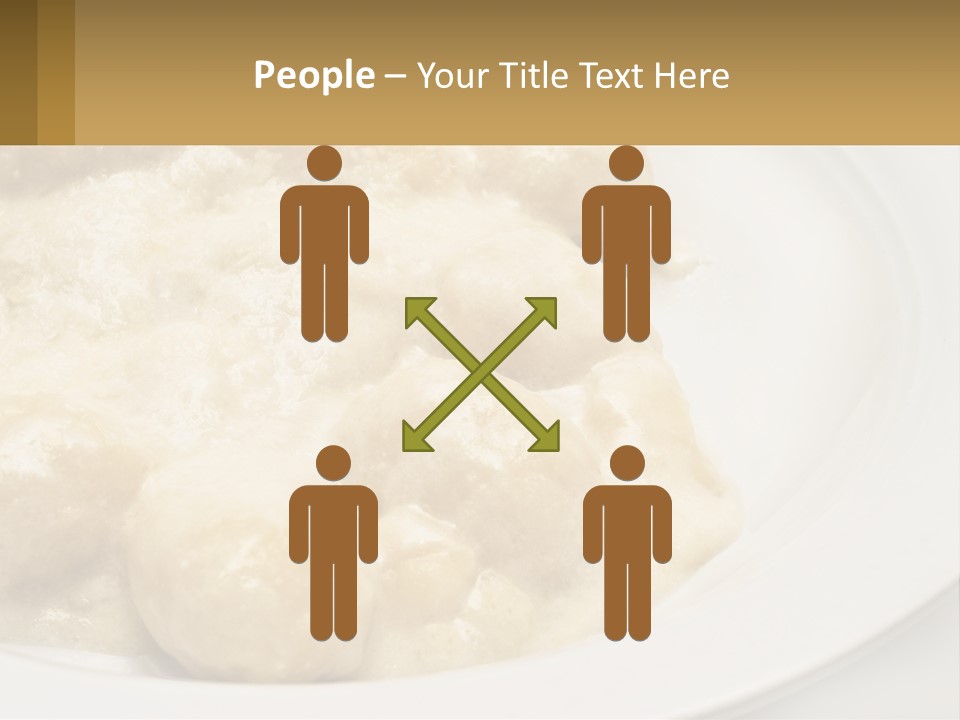 A White Plate Topped With Food Covered In Sauce PowerPoint Template