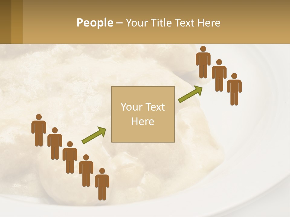 A White Plate Topped With Food Covered In Sauce PowerPoint Template