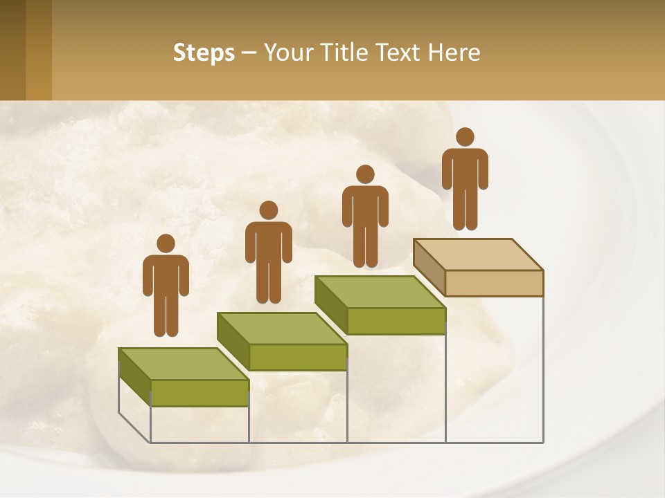 A White Plate Topped With Food Covered In Sauce PowerPoint Template