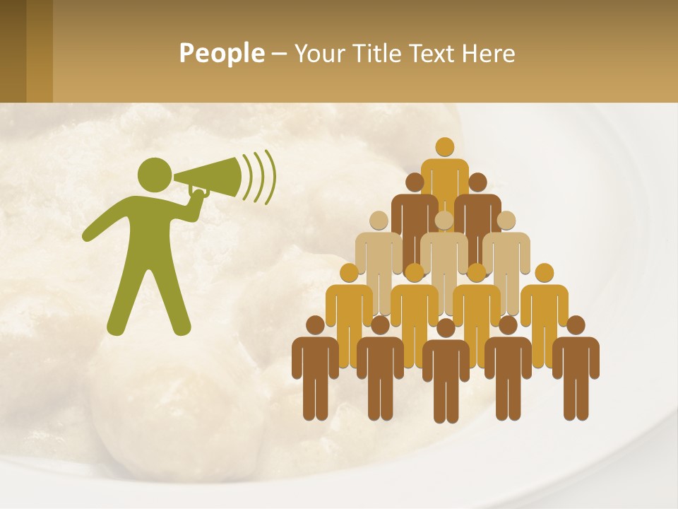 A White Plate Topped With Food Covered In Sauce PowerPoint Template