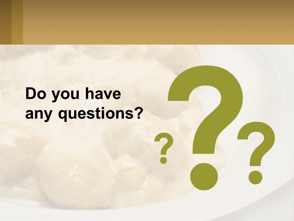 A White Plate Topped With Food Covered In Sauce PowerPoint Template