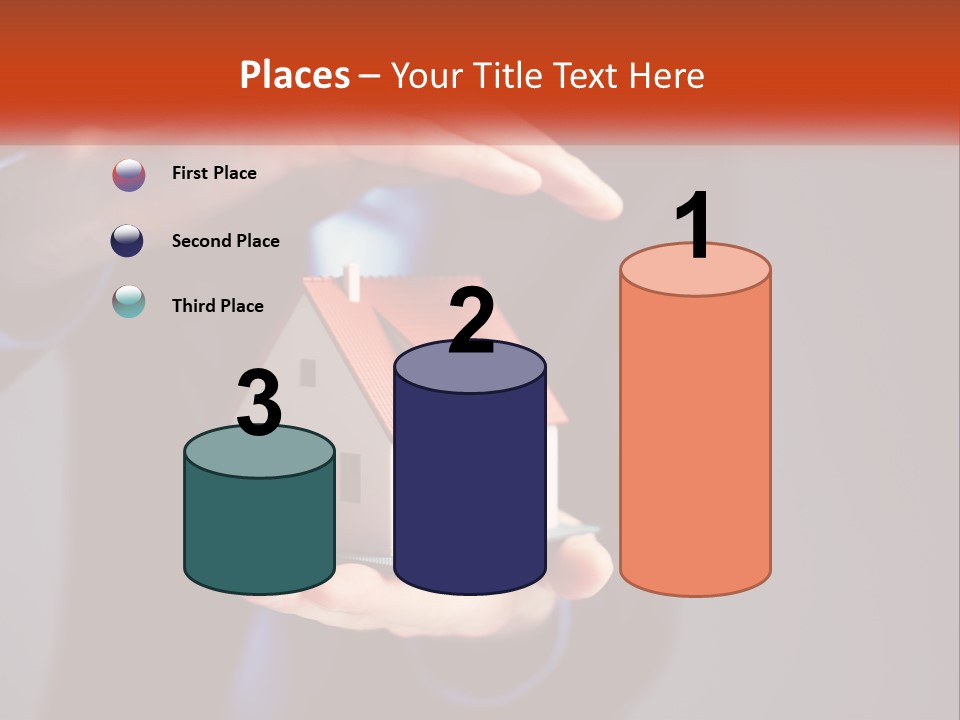 A Person Holding A Small Model House In Their Hands PowerPoint Template