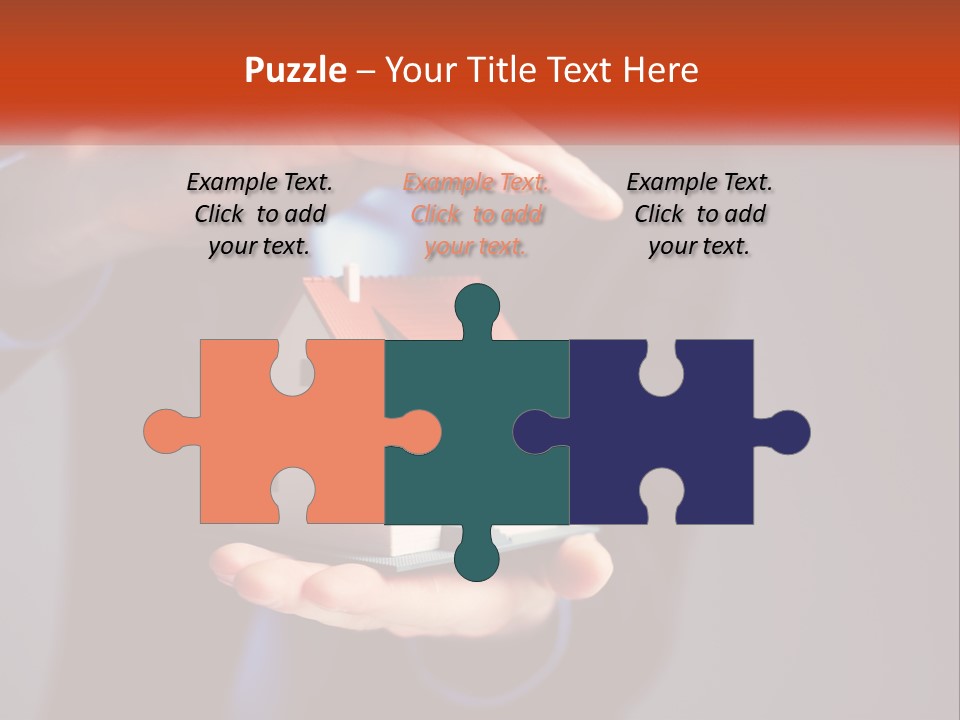 A Person Holding A Small Model House In Their Hands PowerPoint Template