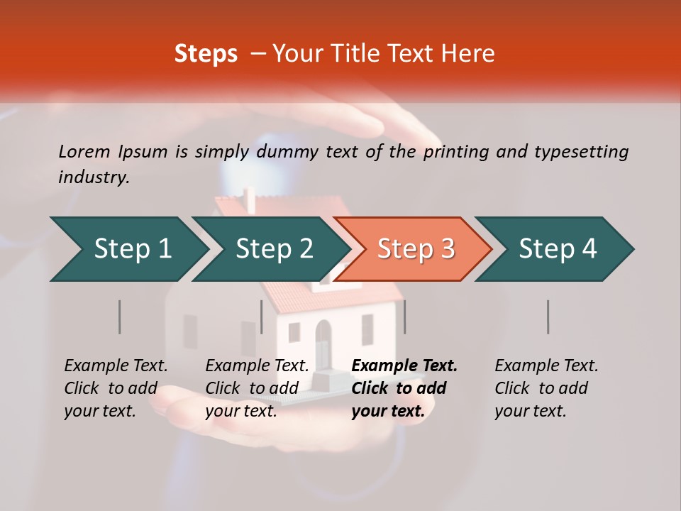 A Person Holding A Small Model House In Their Hands PowerPoint Template