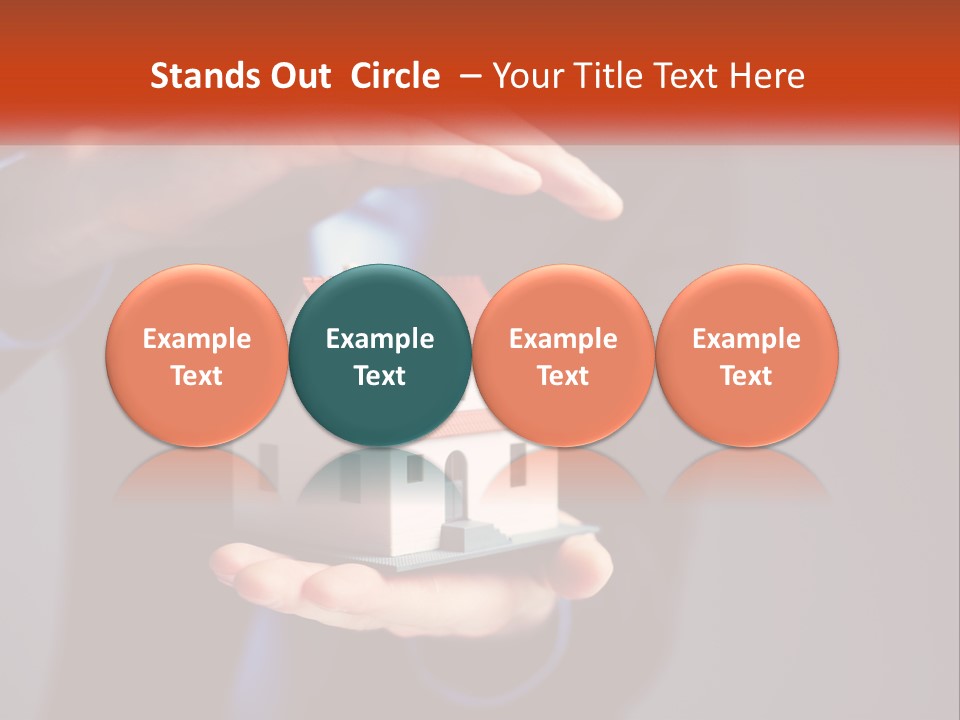 A Person Holding A Small Model House In Their Hands PowerPoint Template