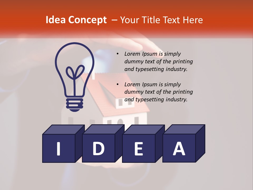 A Person Holding A Small Model House In Their Hands PowerPoint Template