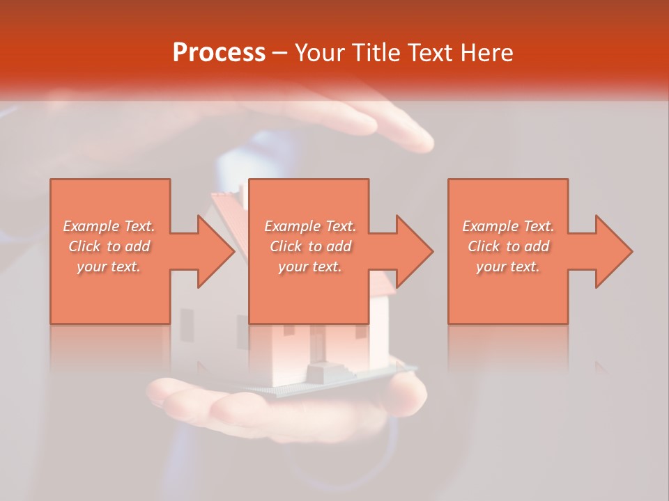 A Person Holding A Small Model House In Their Hands PowerPoint Template
