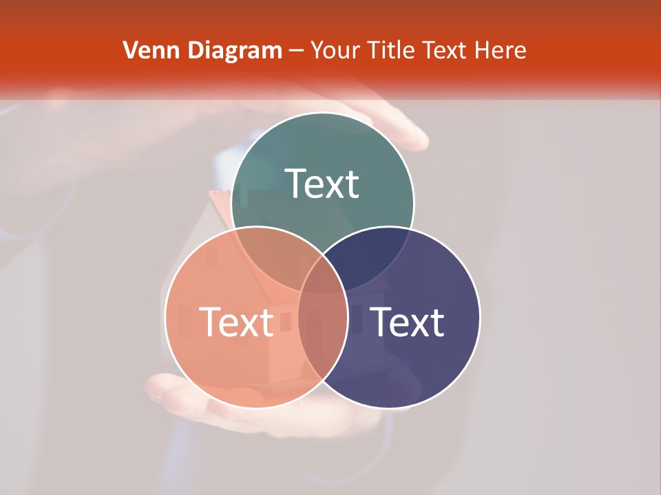 A Person Holding A Small Model House In Their Hands PowerPoint Template