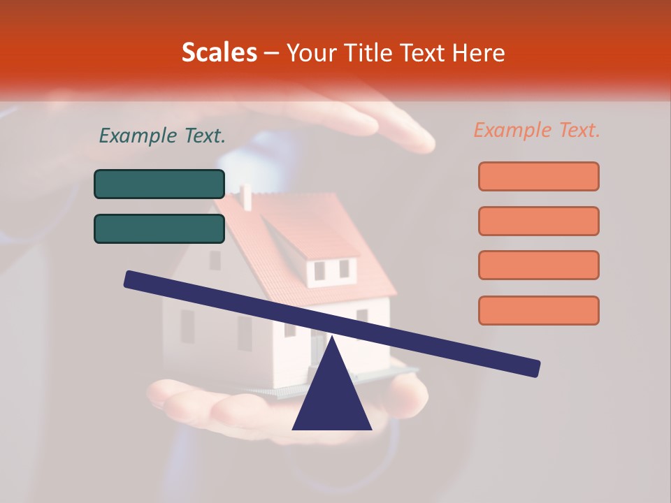 A Person Holding A Small Model House In Their Hands PowerPoint Template