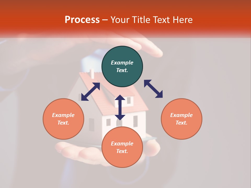 A Person Holding A Small Model House In Their Hands PowerPoint Template