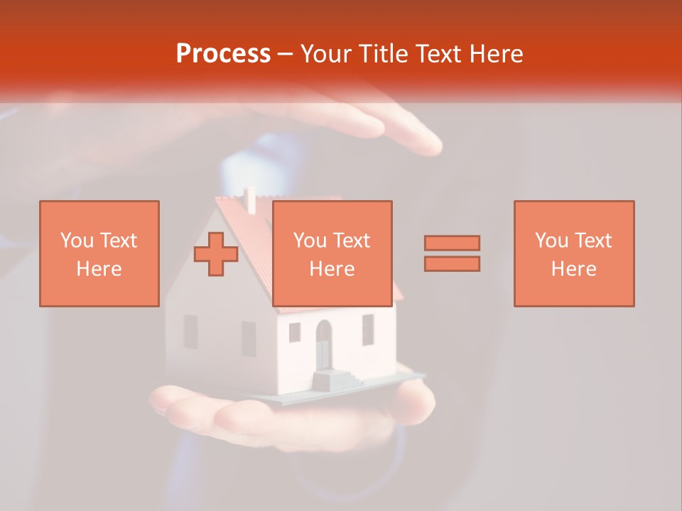 A Person Holding A Small Model House In Their Hands PowerPoint Template