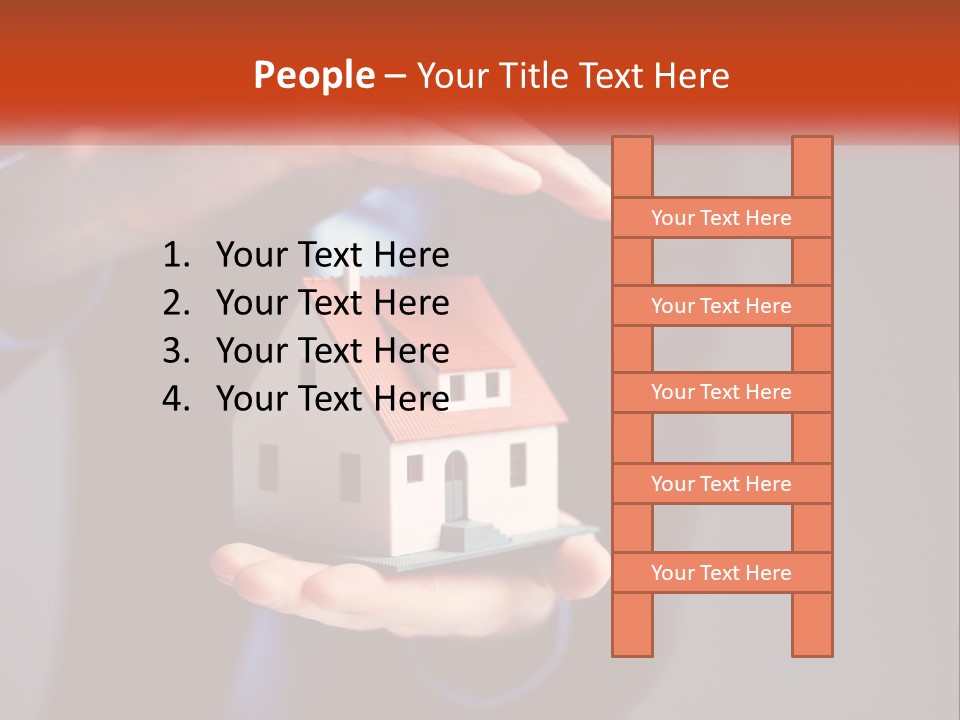 A Person Holding A Small Model House In Their Hands PowerPoint Template