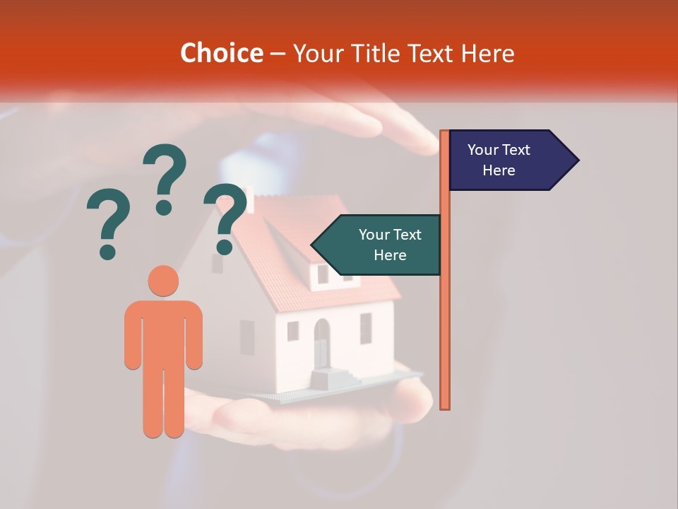 A Person Holding A Small Model House In Their Hands PowerPoint Template