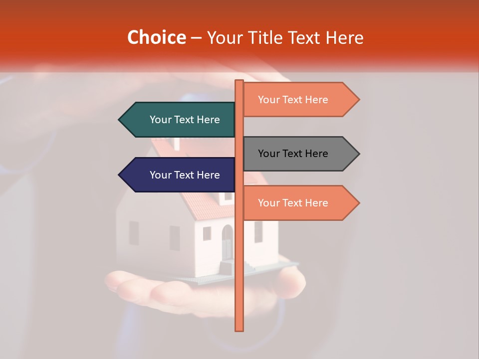 A Person Holding A Small Model House In Their Hands PowerPoint Template