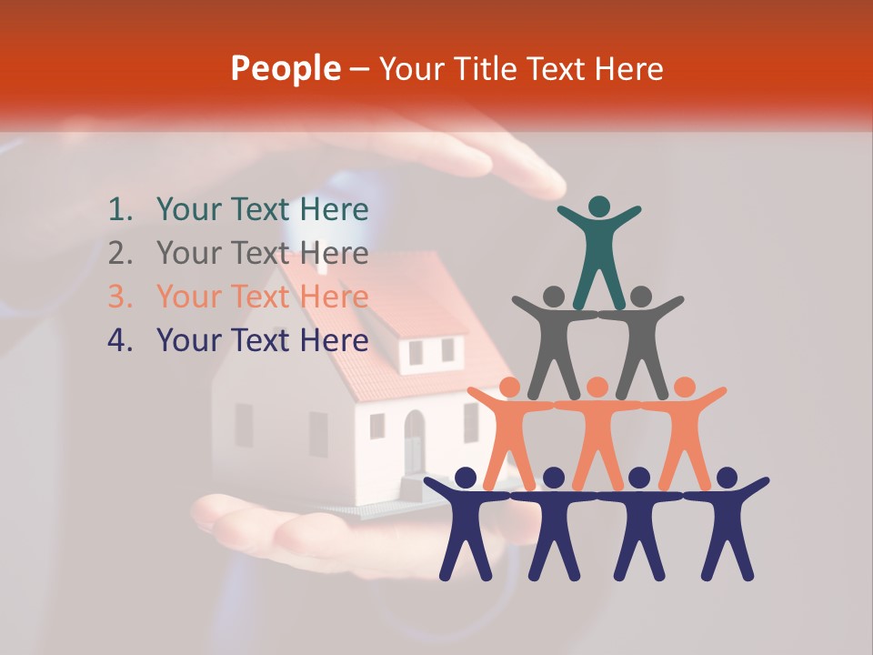 A Person Holding A Small Model House In Their Hands PowerPoint Template