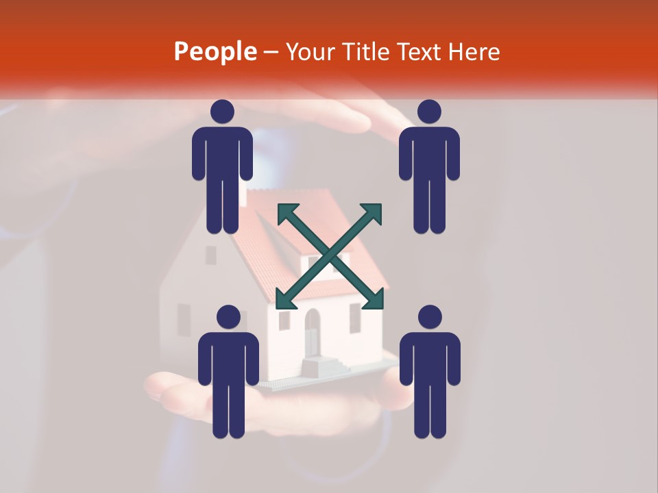 A Person Holding A Small Model House In Their Hands PowerPoint Template