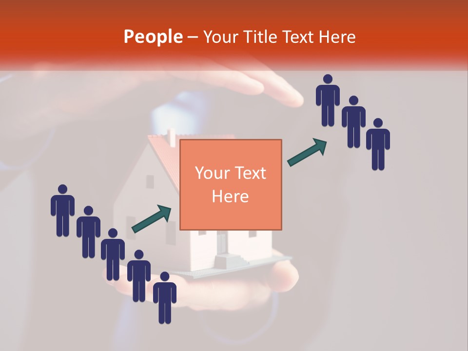 A Person Holding A Small Model House In Their Hands PowerPoint Template