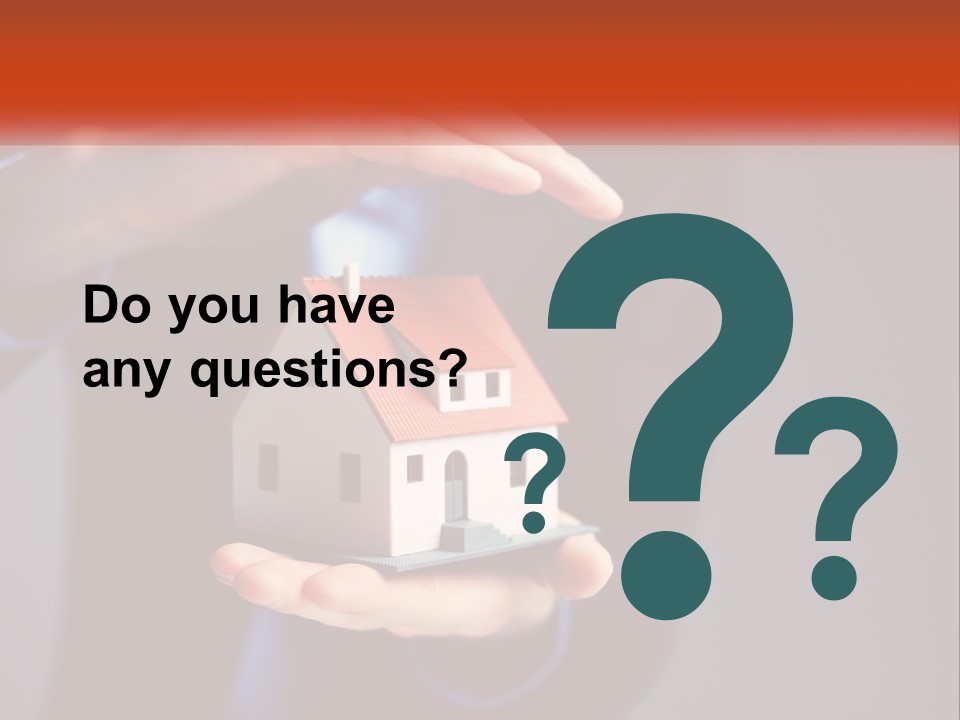 A Person Holding A Small Model House In Their Hands PowerPoint Template