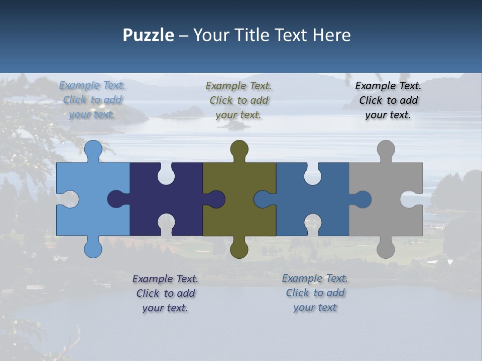 A Large Body Of Water Surrounded By Trees PowerPoint Template