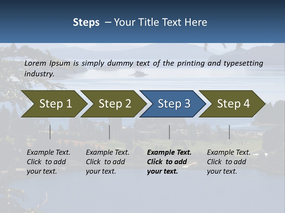 A Large Body Of Water Surrounded By Trees PowerPoint Template