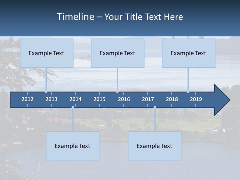 A Large Body Of Water Surrounded By Trees PowerPoint Template
