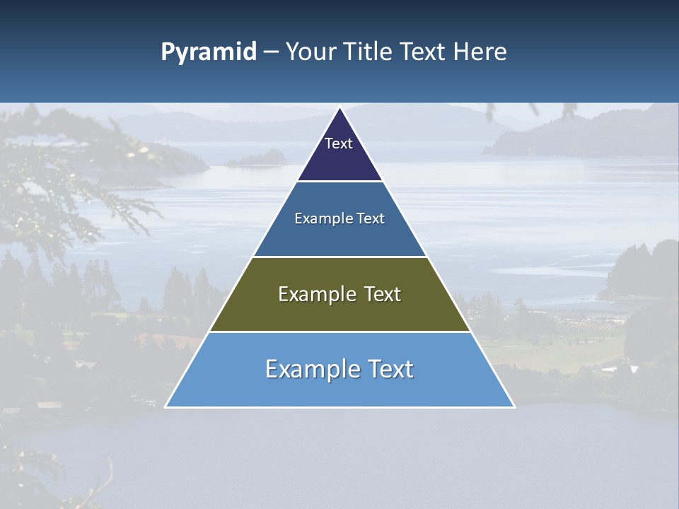 A Large Body Of Water Surrounded By Trees PowerPoint Template
