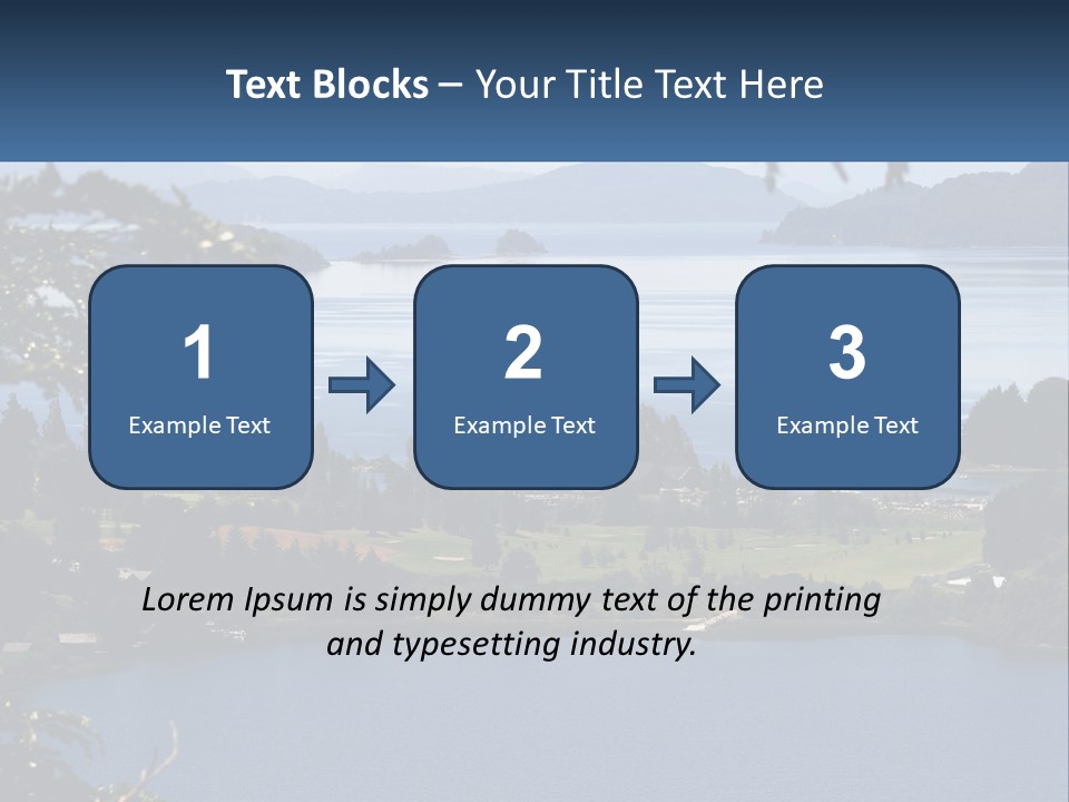 A Large Body Of Water Surrounded By Trees PowerPoint Template