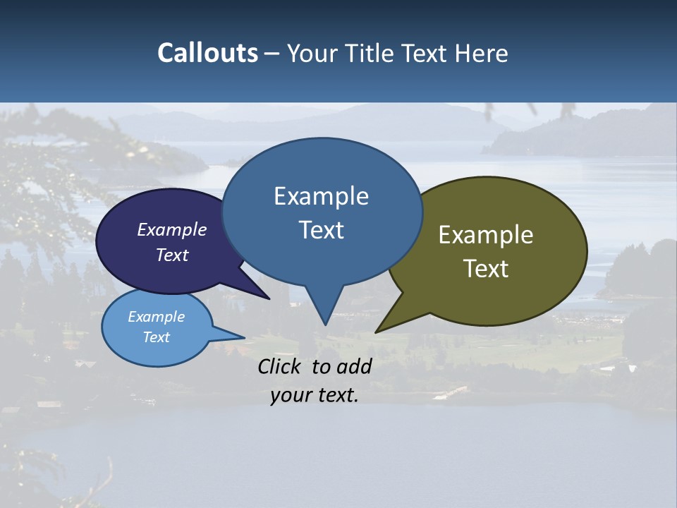 A Large Body Of Water Surrounded By Trees PowerPoint Template