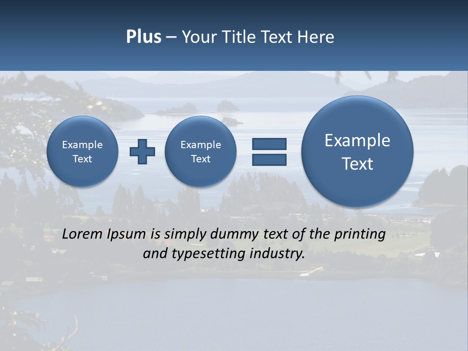 A Large Body Of Water Surrounded By Trees PowerPoint Template