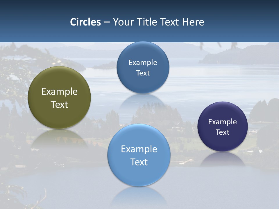 A Large Body Of Water Surrounded By Trees PowerPoint Template