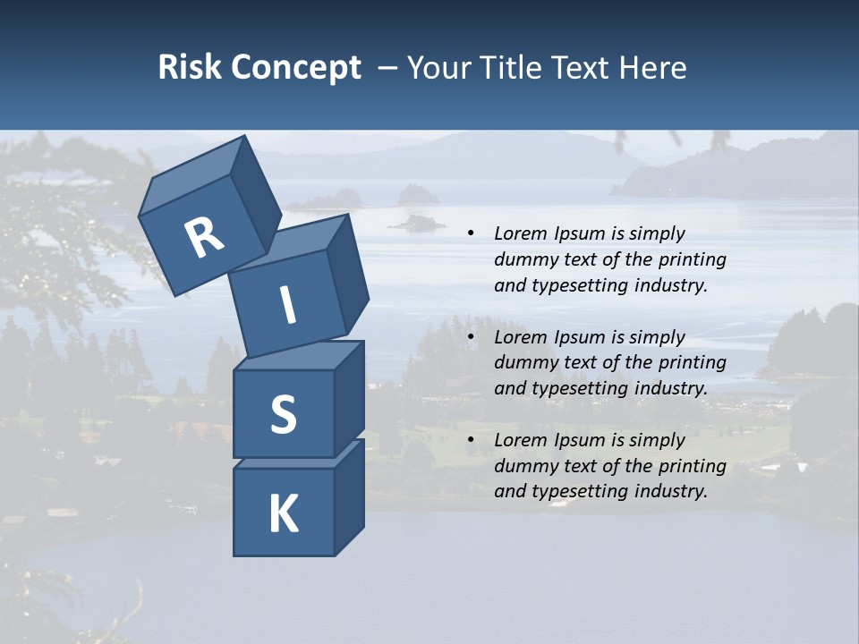 A Large Body Of Water Surrounded By Trees PowerPoint Template
