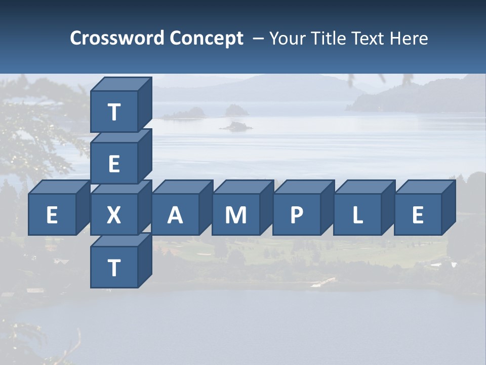 A Large Body Of Water Surrounded By Trees PowerPoint Template