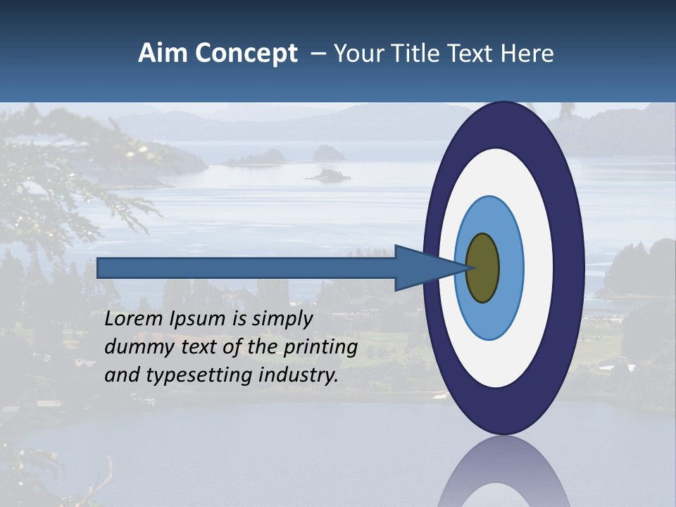 A Large Body Of Water Surrounded By Trees PowerPoint Template