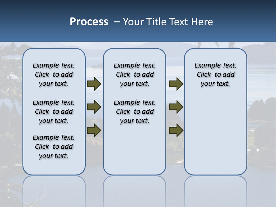 A Large Body Of Water Surrounded By Trees PowerPoint Template