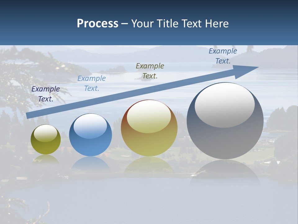 A Large Body Of Water Surrounded By Trees PowerPoint Template