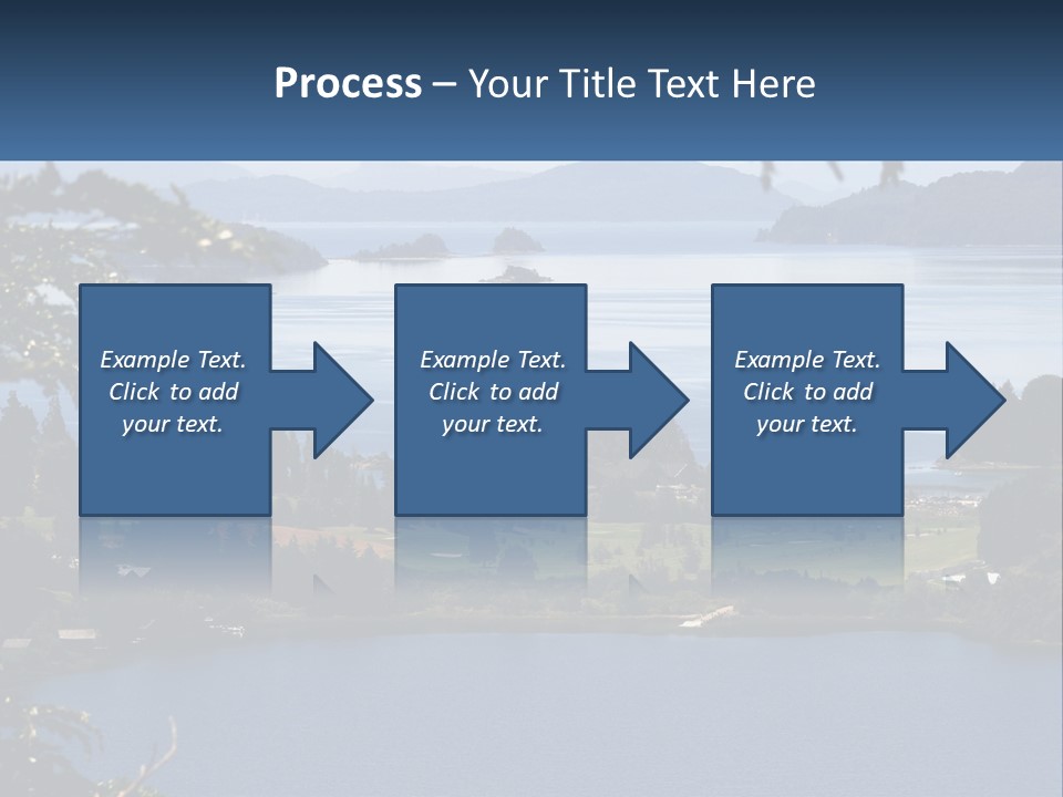 A Large Body Of Water Surrounded By Trees PowerPoint Template