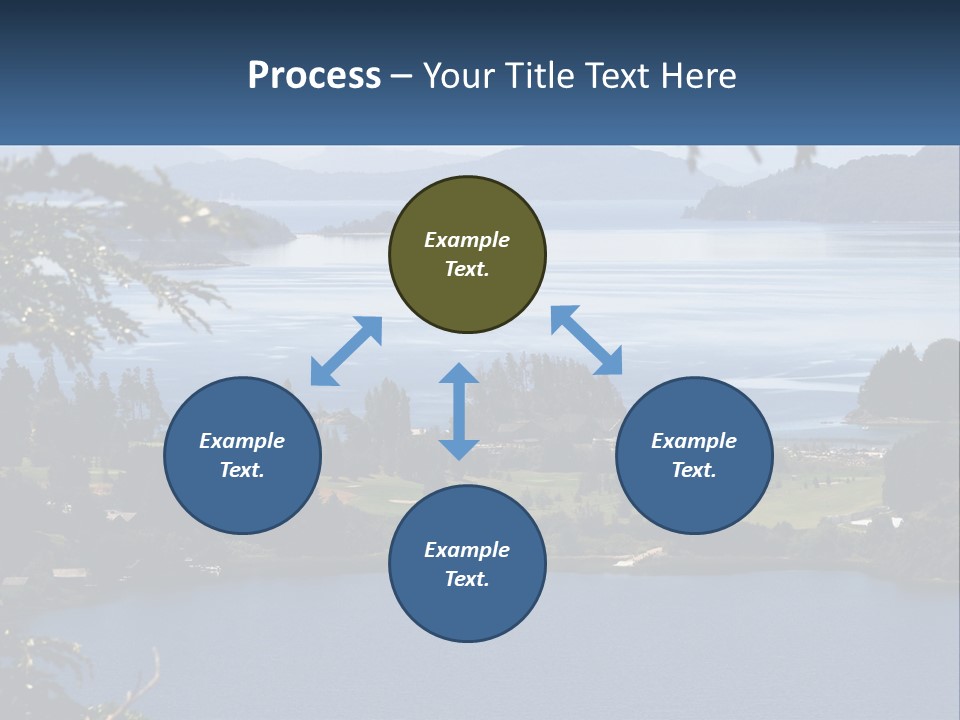 A Large Body Of Water Surrounded By Trees PowerPoint Template