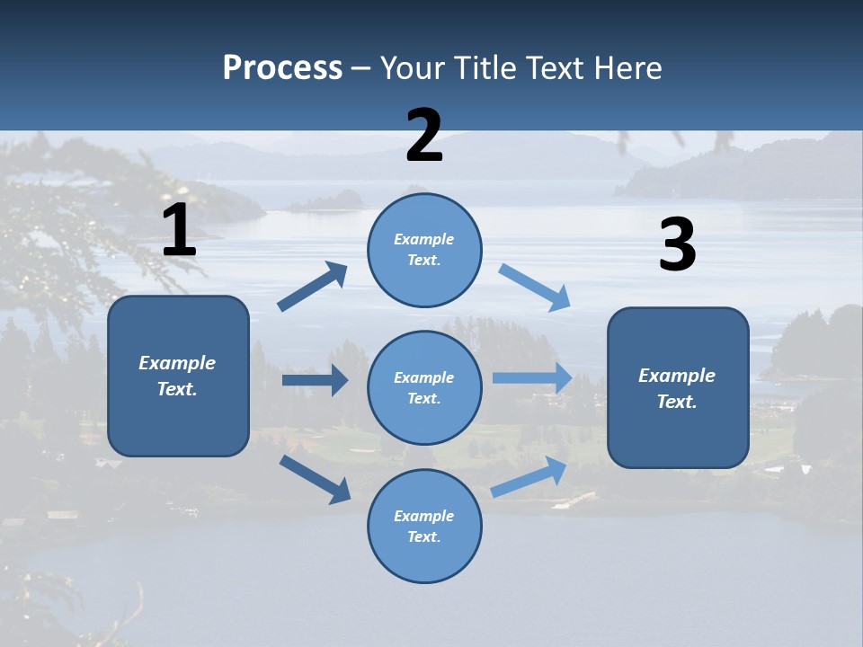 A Large Body Of Water Surrounded By Trees PowerPoint Template