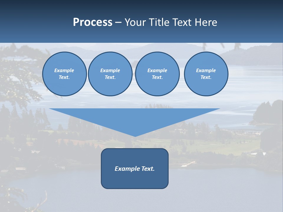 A Large Body Of Water Surrounded By Trees PowerPoint Template