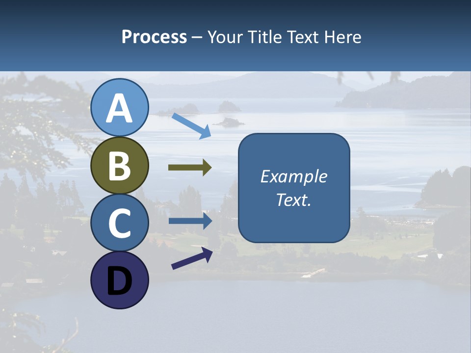 A Large Body Of Water Surrounded By Trees PowerPoint Template